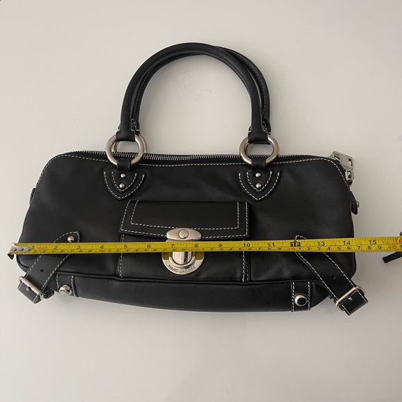 Marc Jacobs Daria Leather Shoulder Bag- Black & Silver - Picture 12 of 15